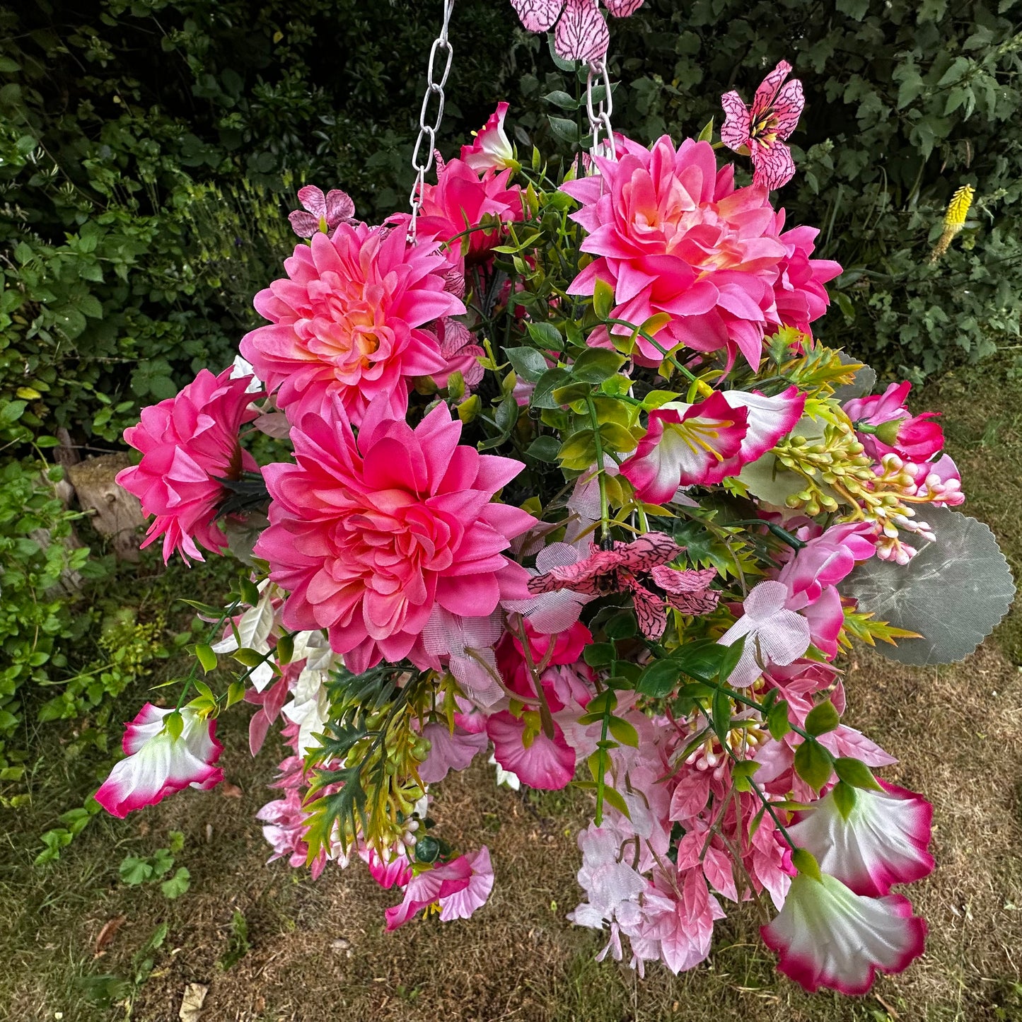 “Barbie” Pink Hanging Basket ( yes even the basket is pink!)