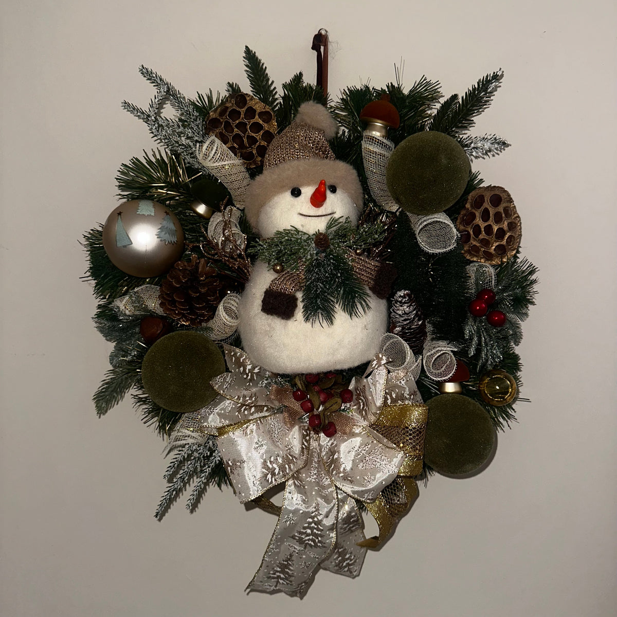 Fergus the frosty snowman wreath