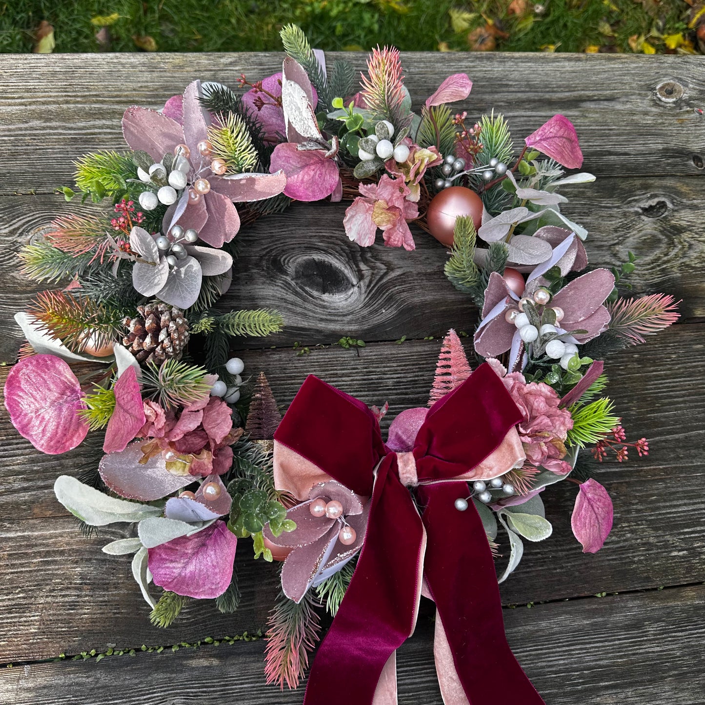 “Belinda” pink themed wreath