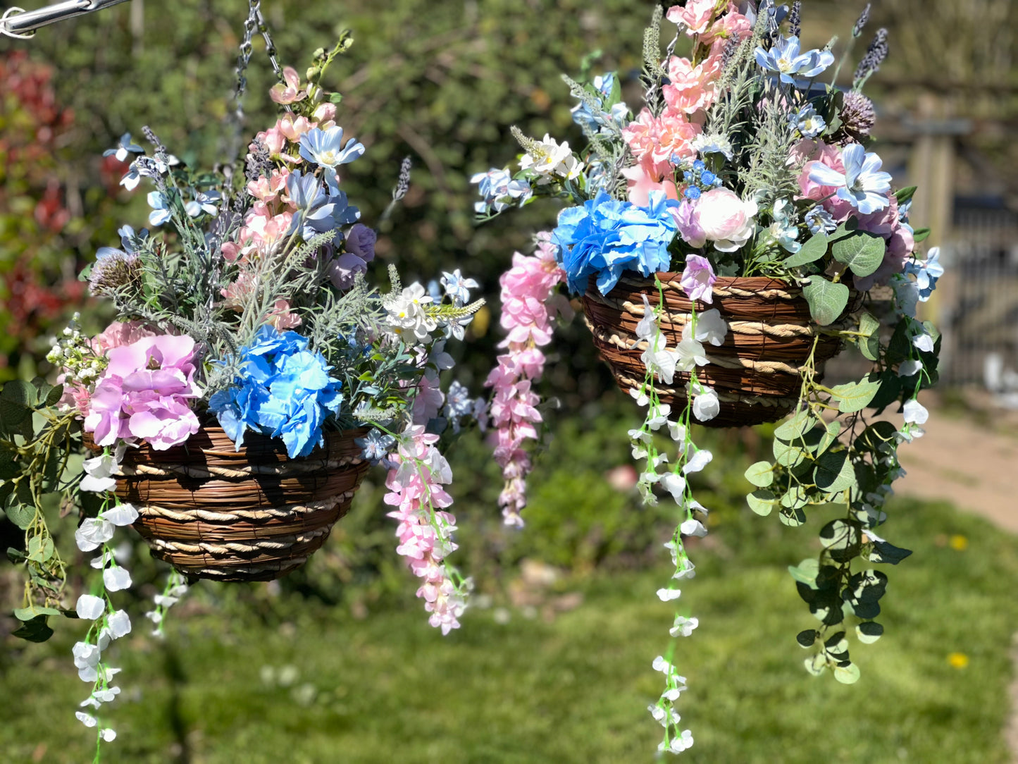 Tallulah hanging baskets & wreath