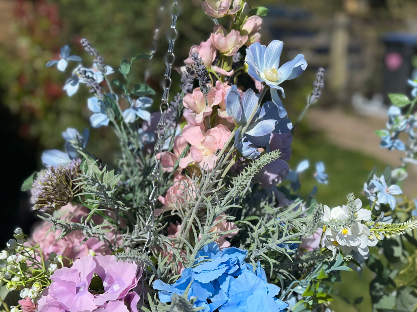 Tallulah hanging baskets & wreath