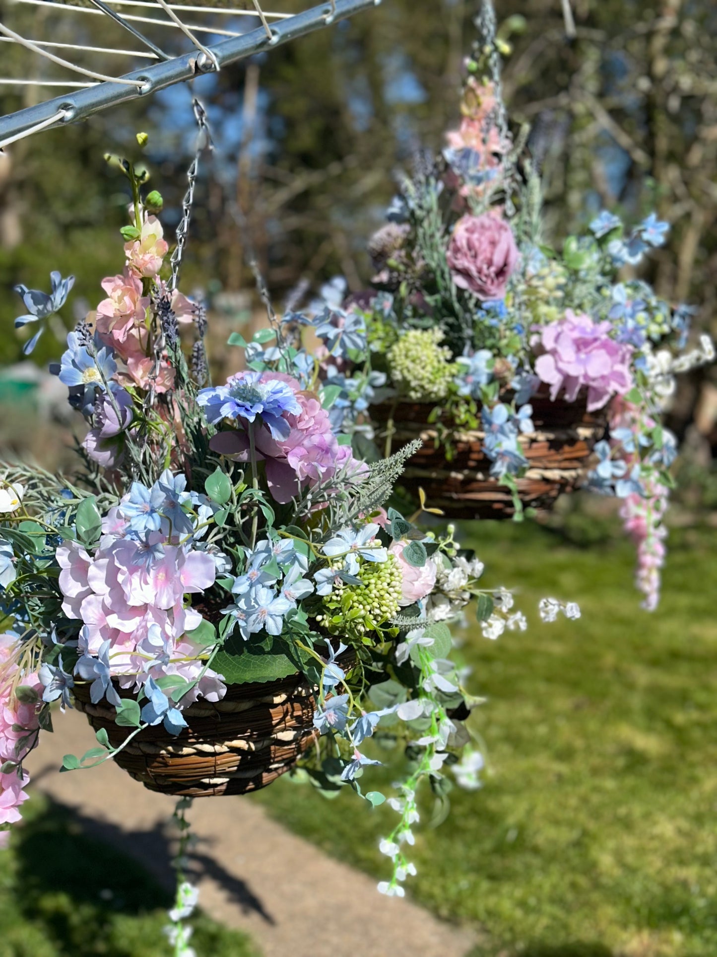 Tallulah hanging baskets & wreath