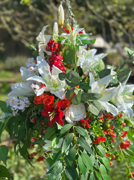 Ditsy 12” hanging basket