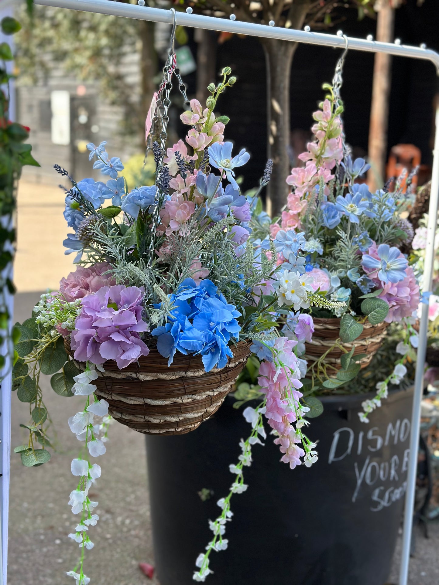 Tallulah hanging baskets & wreath