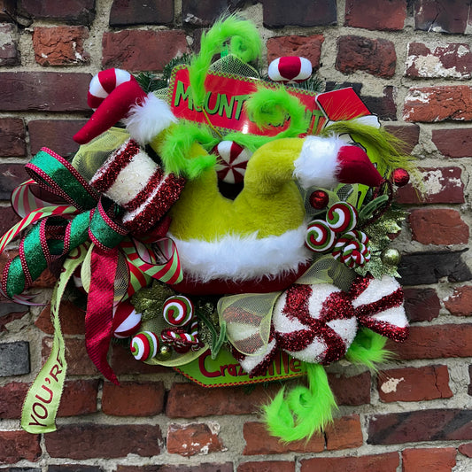 Grinch green monster wreath 60cm