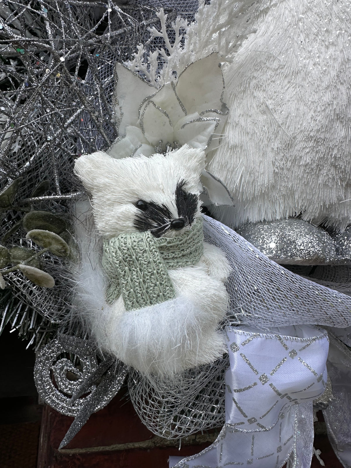 Peter the Penguin in a winter wonderland wreath