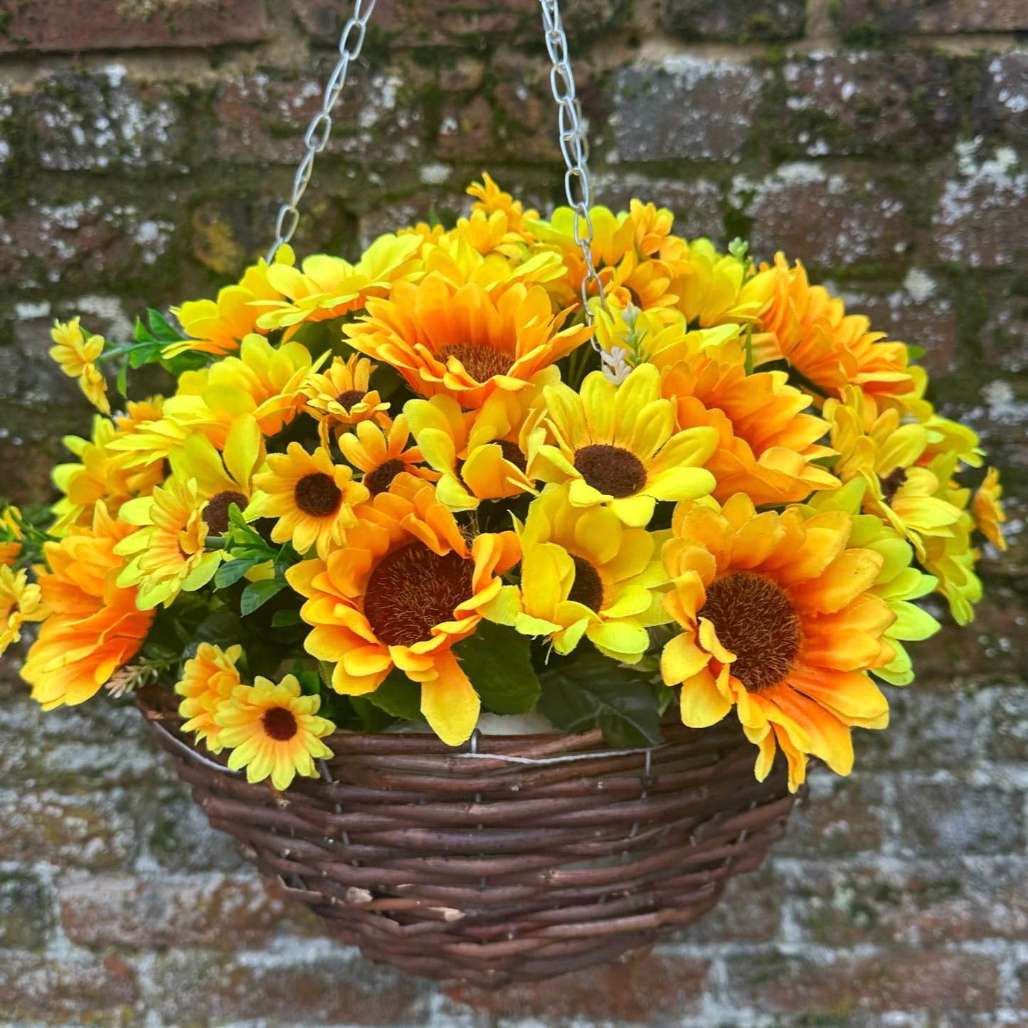 “Sunny” Yellow hanging basket