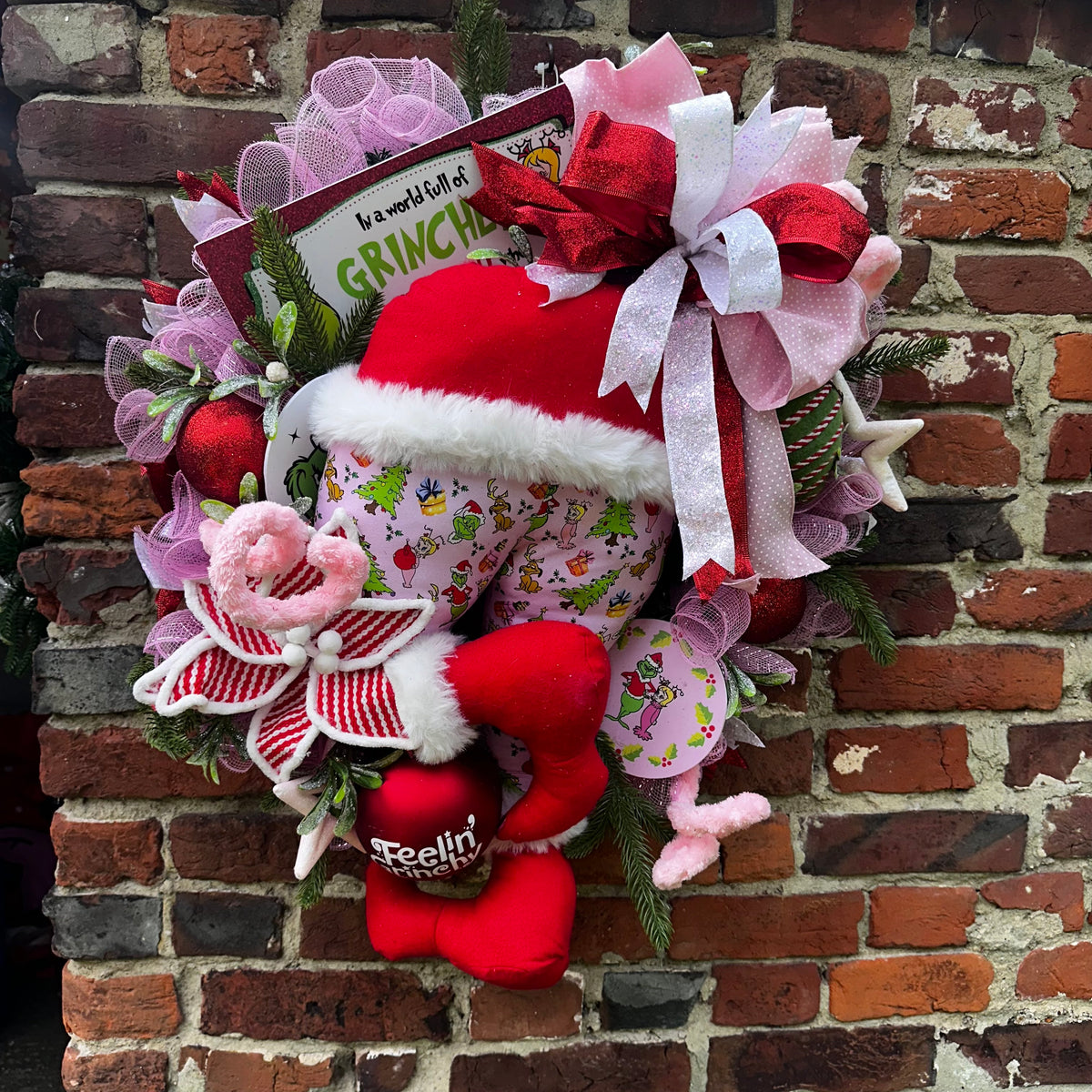 Cindy Lou/ Grinch ex display wreath 60cm