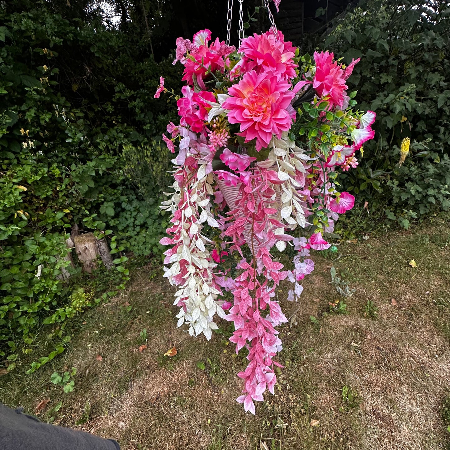 “Barbie” Pink Hanging Basket ( yes even the basket is pink!)