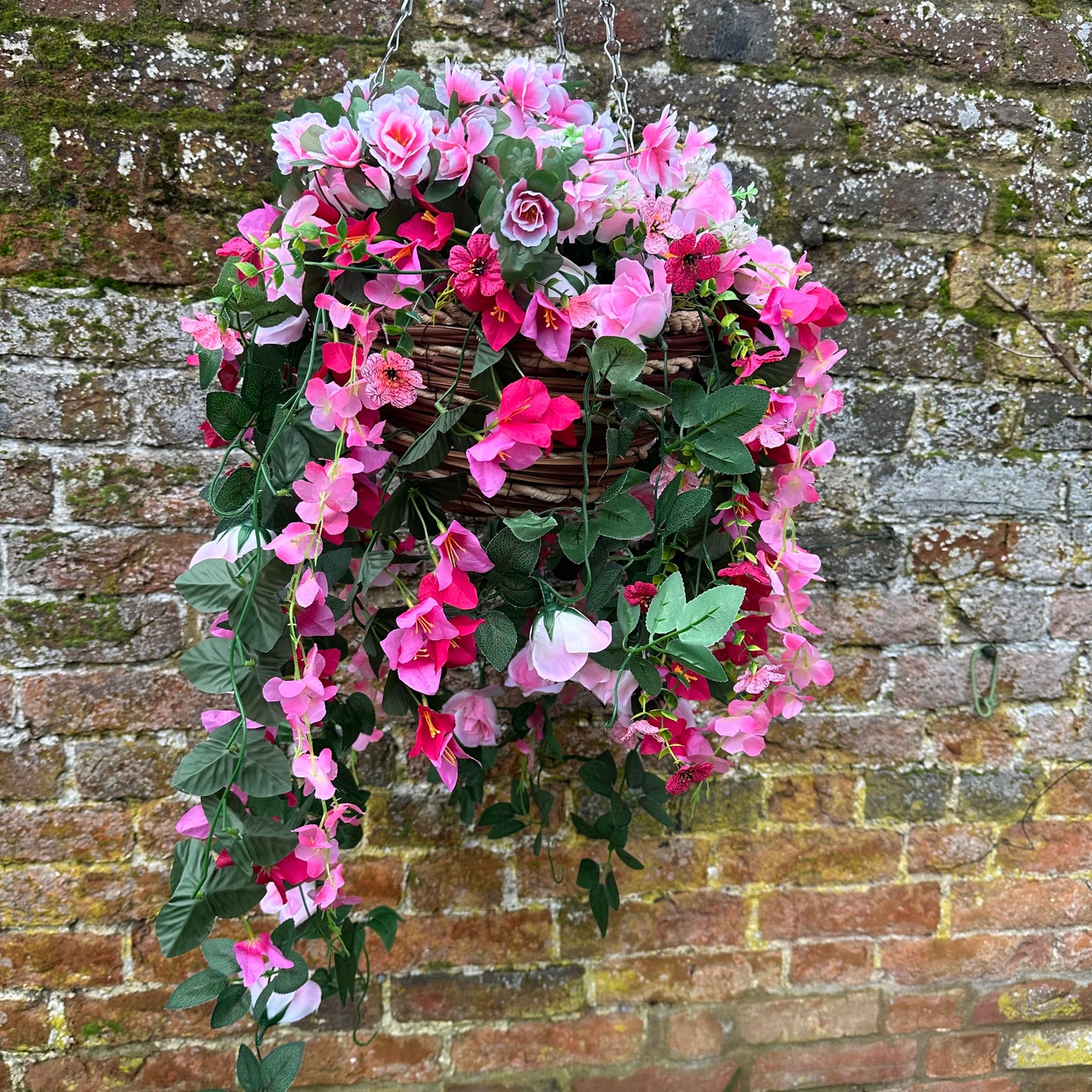 “Flirt” pinks hanging basket