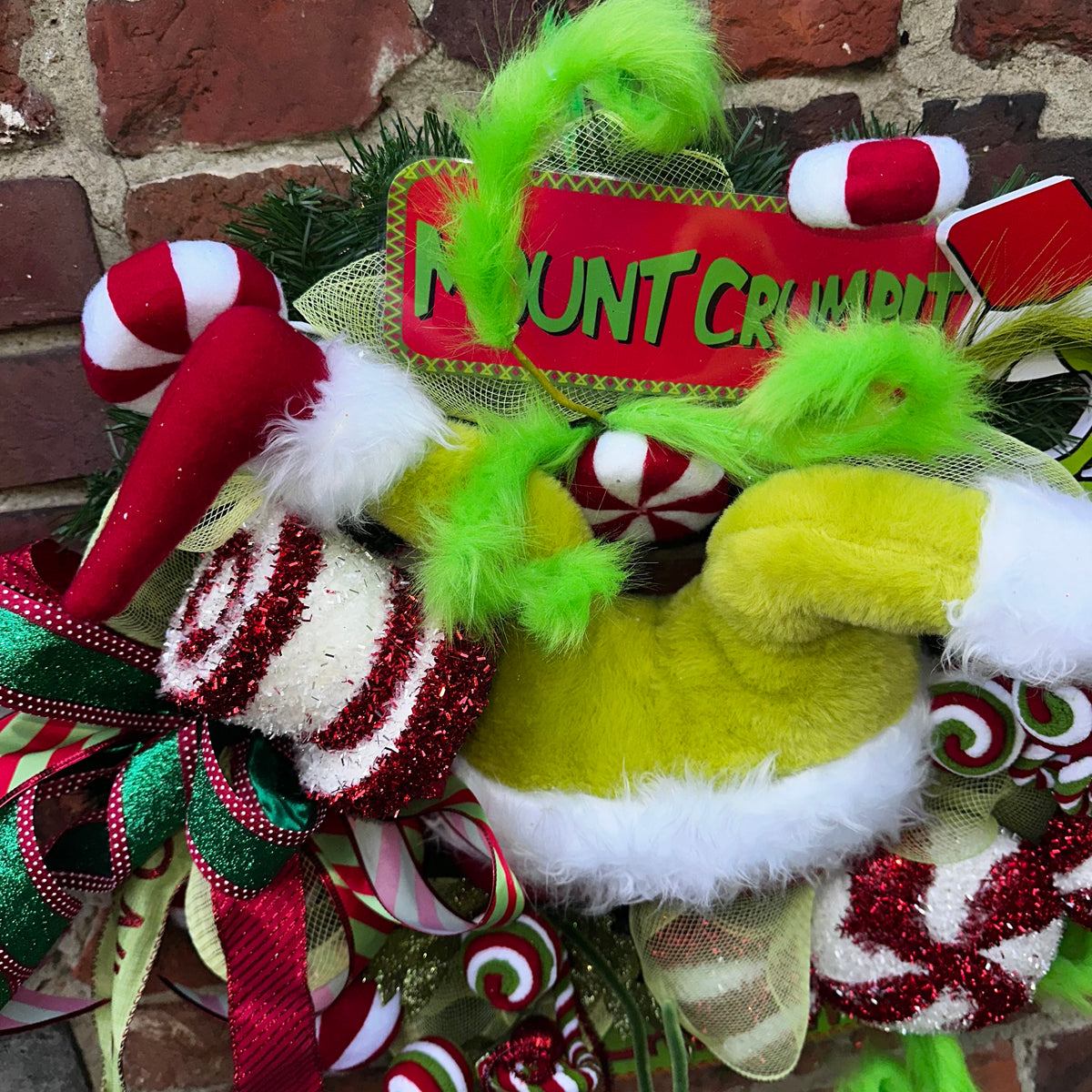 Grinch green monster wreath 60cm