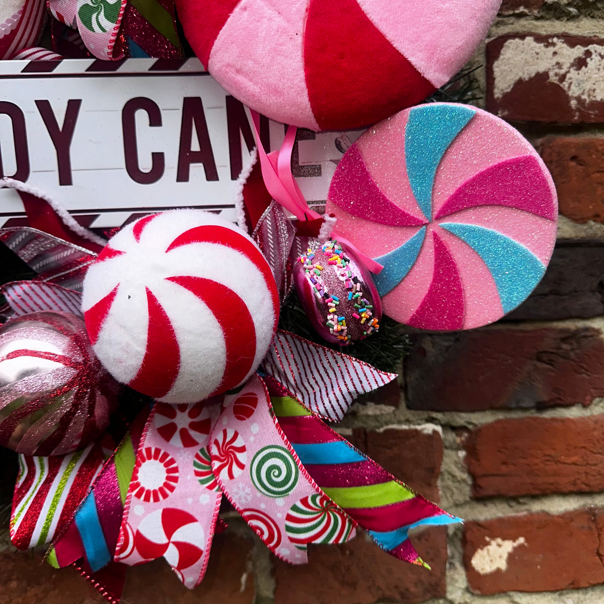 Candycane gone crazy Wreath