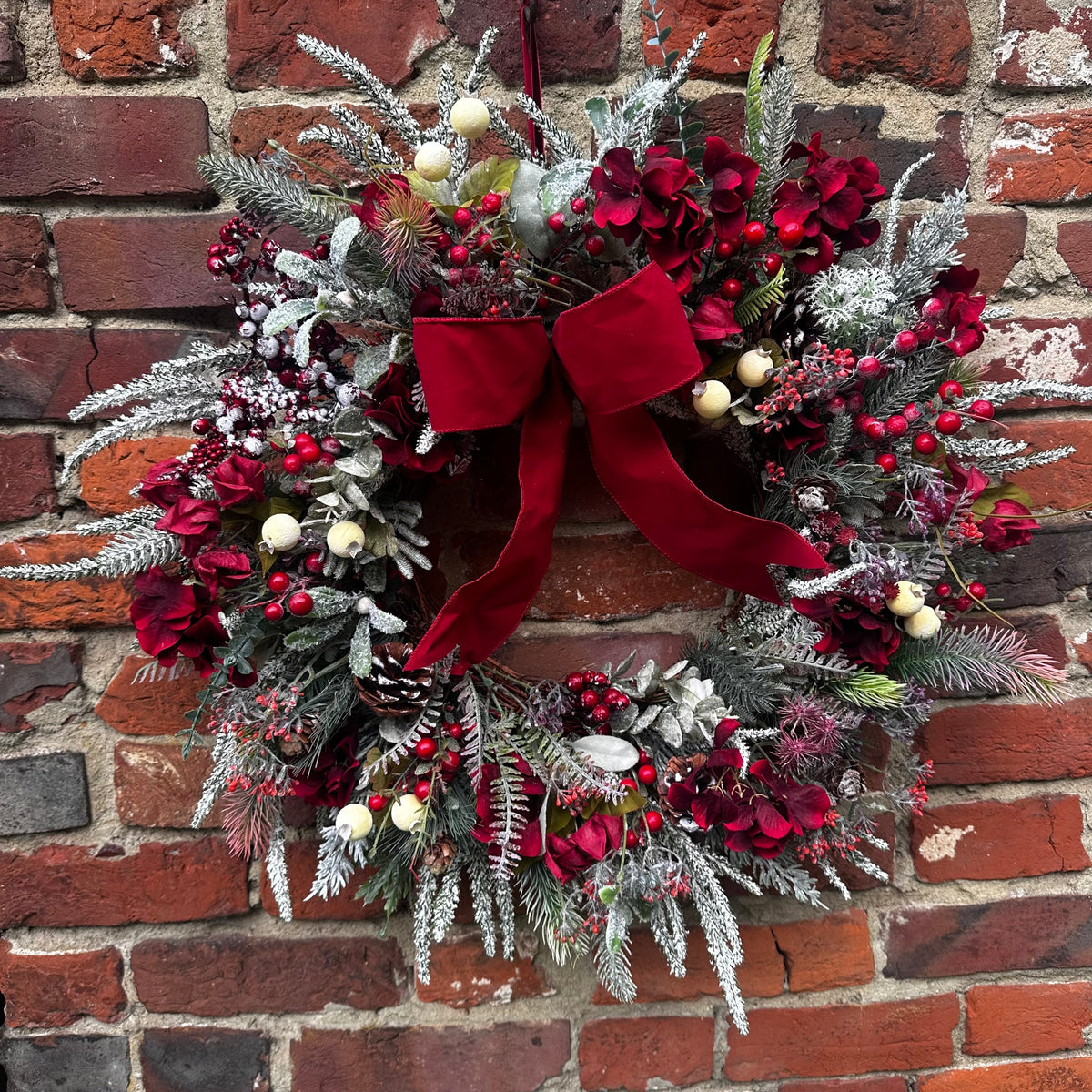 “Mary Berry” seasonal 55cm luxury wreath. Berries & thoughtfully curated foliage.