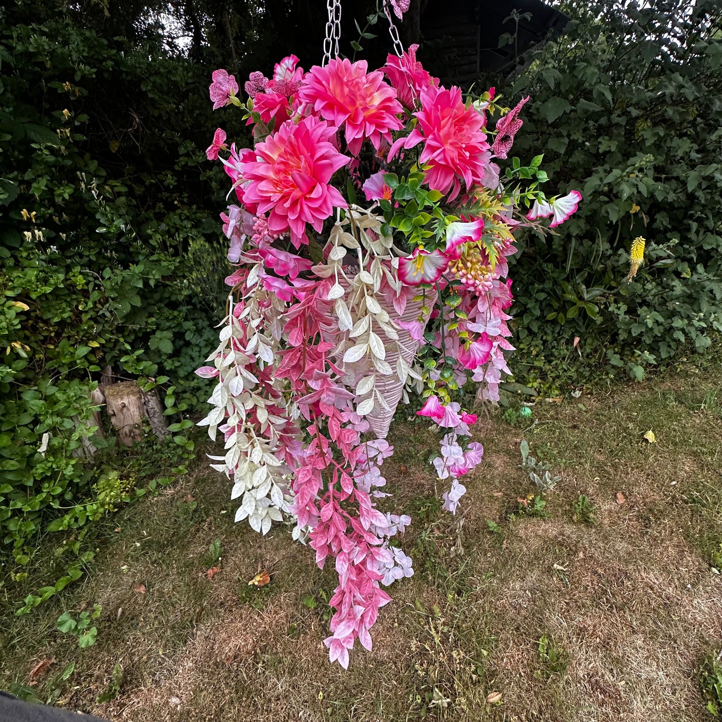 “Barbie” Pink Hanging Basket ( yes even the basket is pink!)