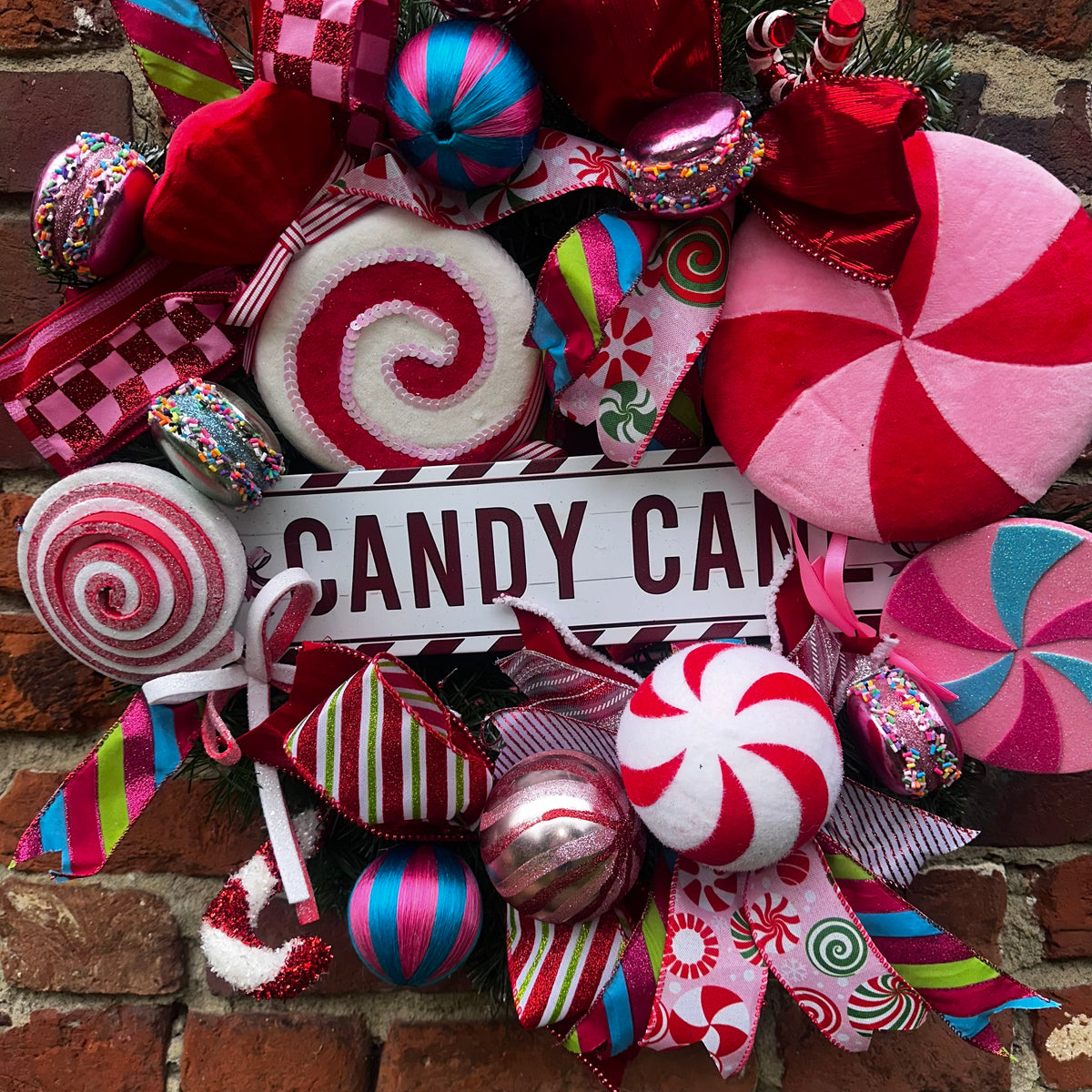 Candycane gone crazy Wreath