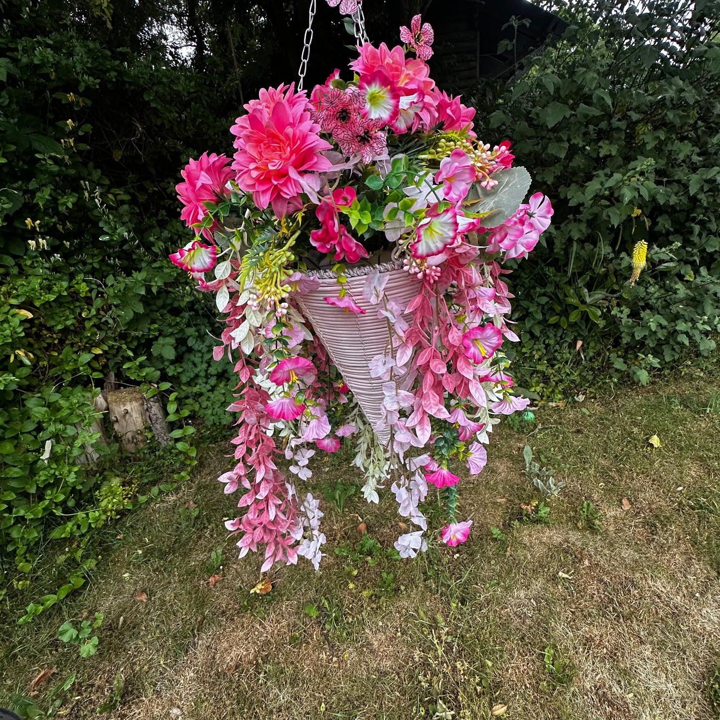 “Barbie” Pink Hanging Basket ( yes even the basket is pink!)