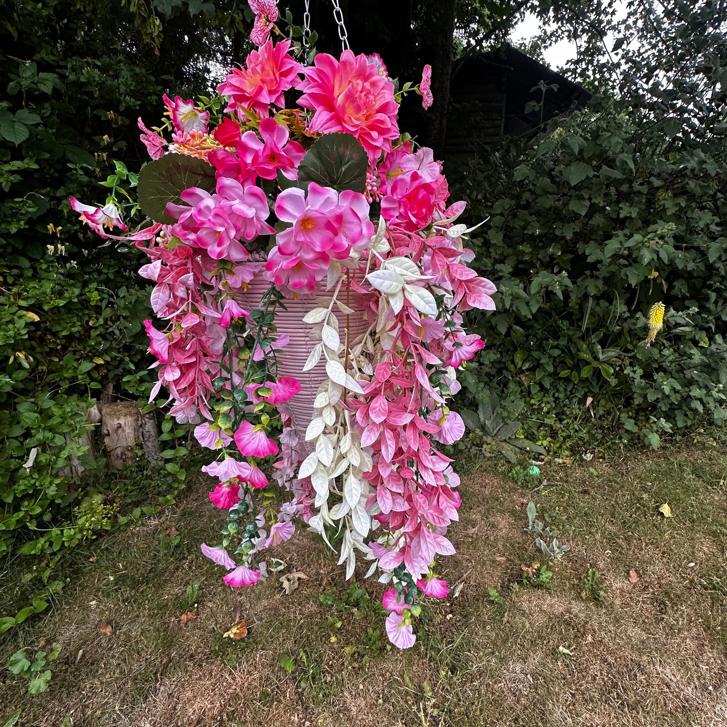 “Barbie” Pink Hanging Basket ( yes even the basket is pink!)