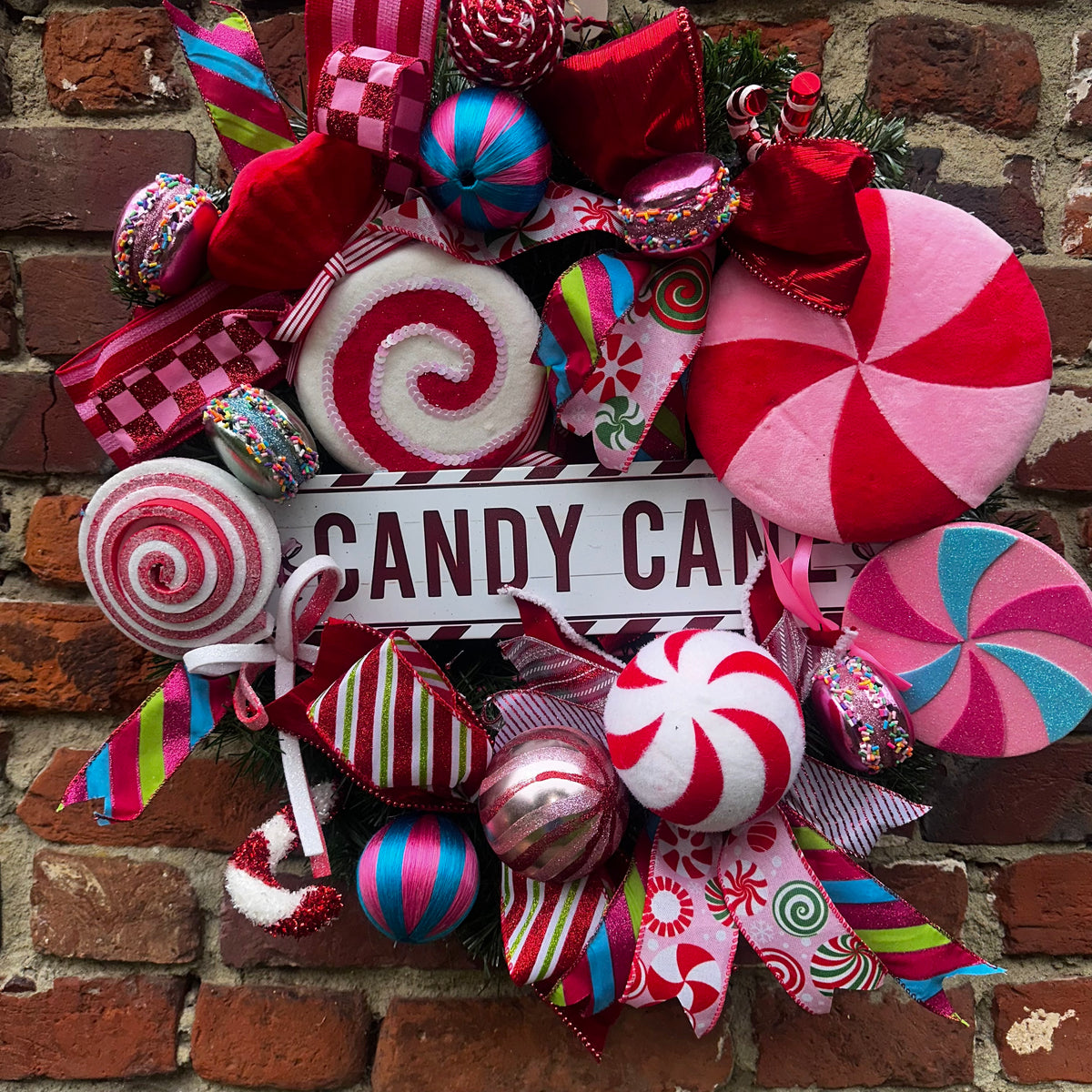 Candycane gone crazy Wreath