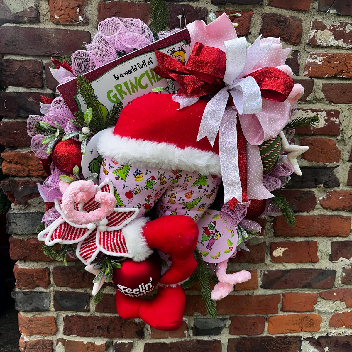 Cindy Lou/ Grinch ex display wreath 60cm