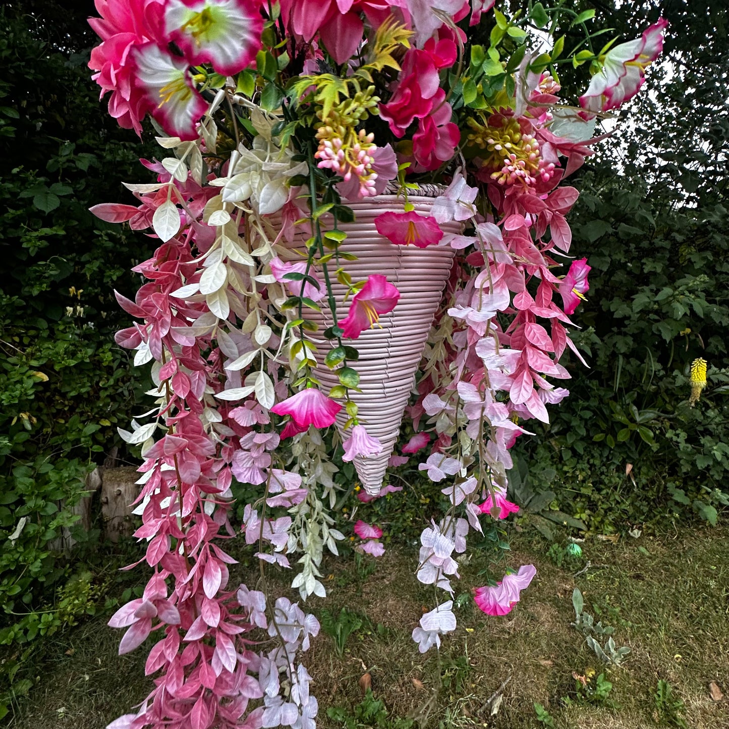“Barbie” Pink Hanging Basket ( yes even the basket is pink!)