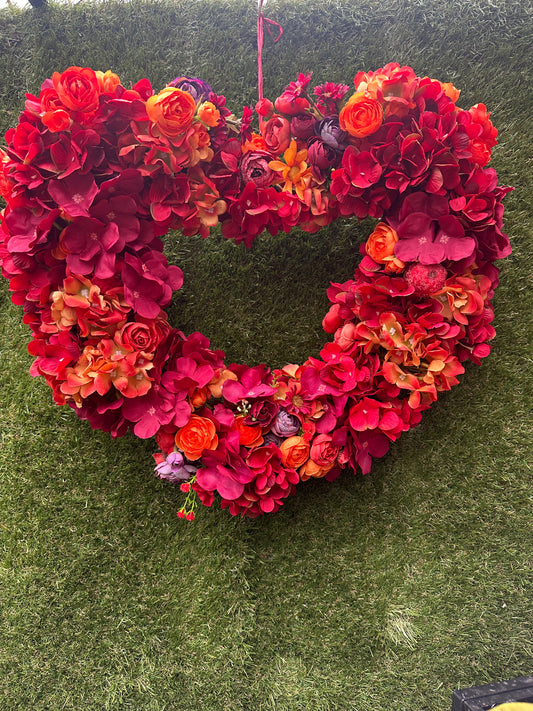 “Persie” Heart shaped red wreath